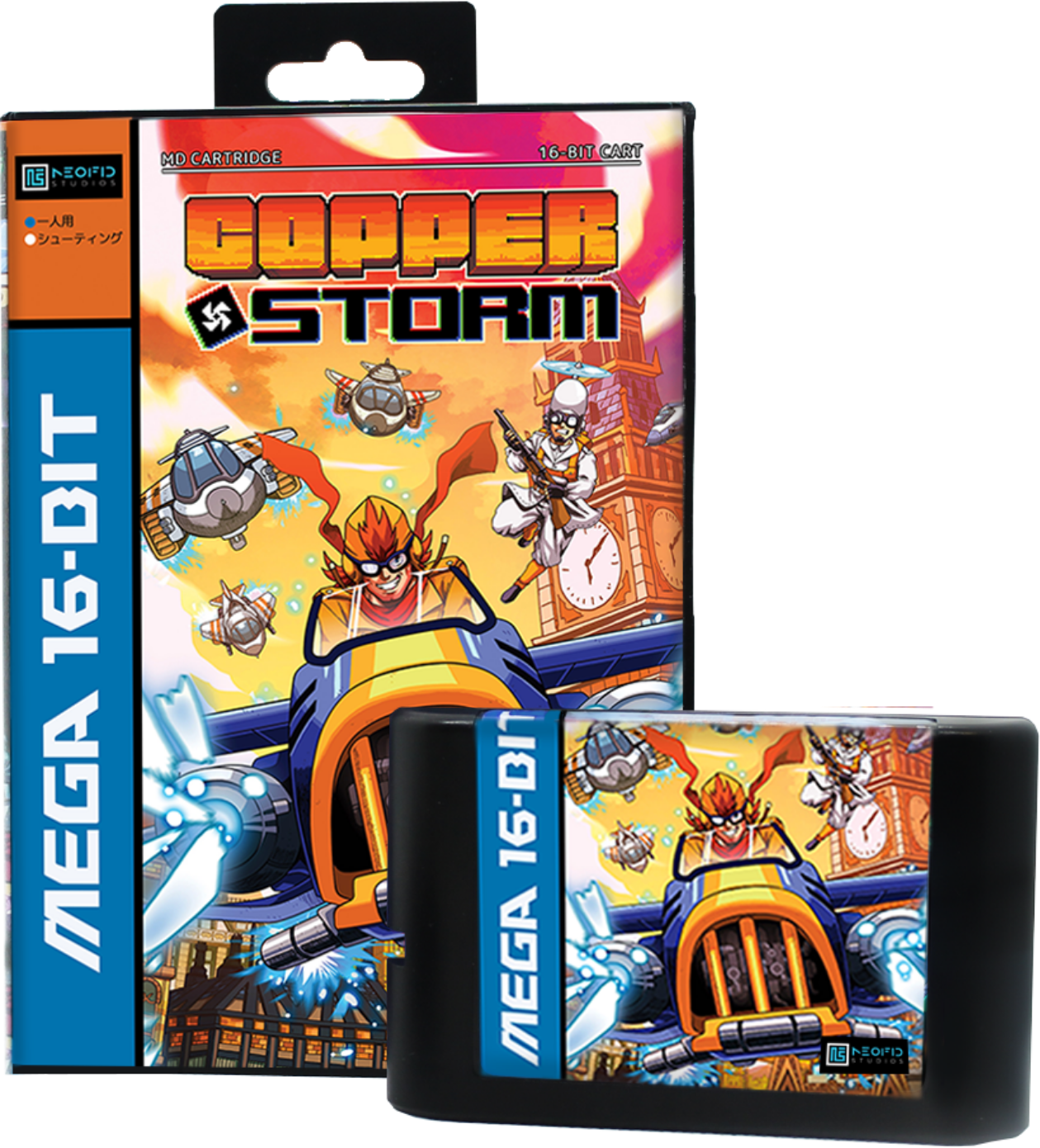 [PRE-ORDER] CopperStorm (new boxed cartridge with printed manual for Sega MegaDrive/Genesis I, II and III)