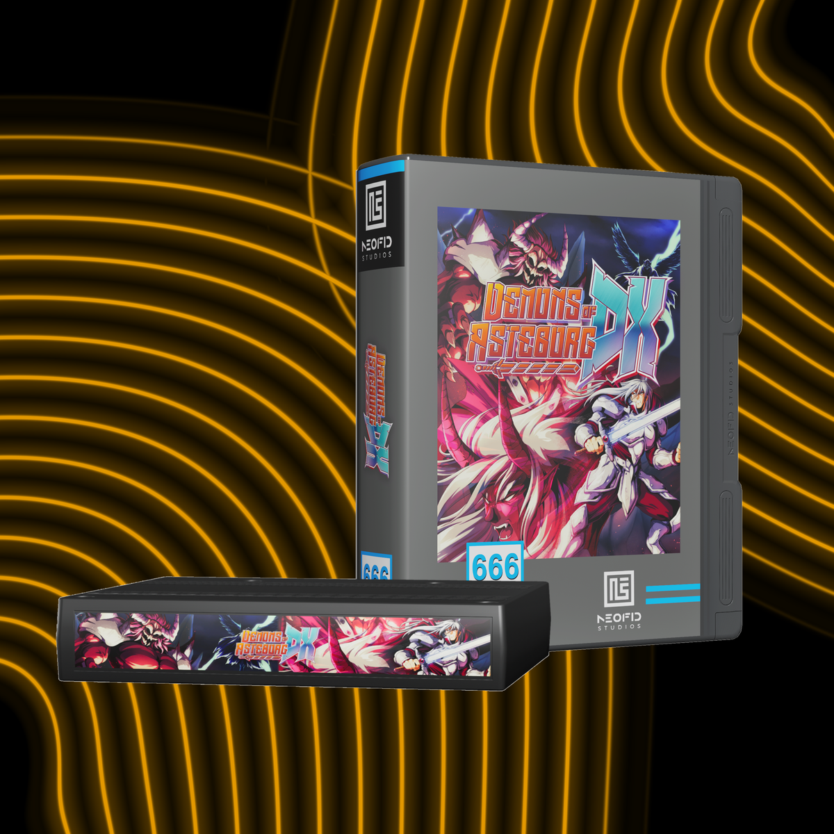Demons of Asteborg DX limited edition for Neo Geo MVS: box and cartridge