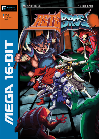 Astebros (cartucho nuevo en caja con manual impreso para Sega MegaDrive/Genesis I, II y III)